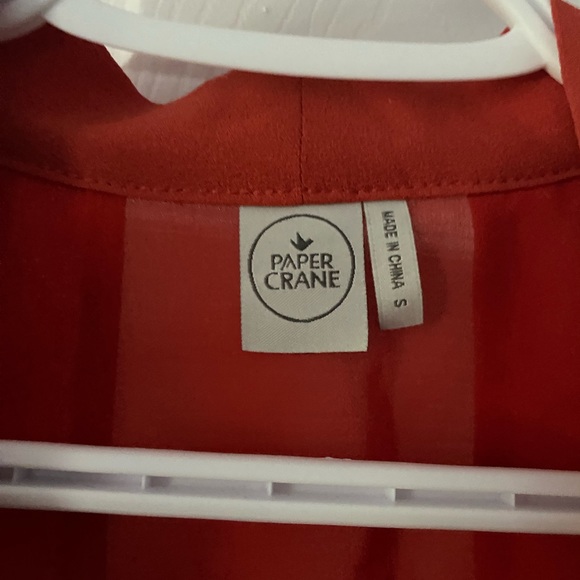 Paper crane dark orange sleeveless blouse - Picture 2 of 2